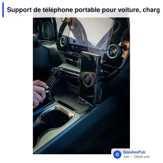 Support de téléphone portable pour voiture, chargeur sans fil 15W | Skyler - Image 11