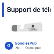 Support de téléphone personnalisable Romina avec logo - Miniature 4