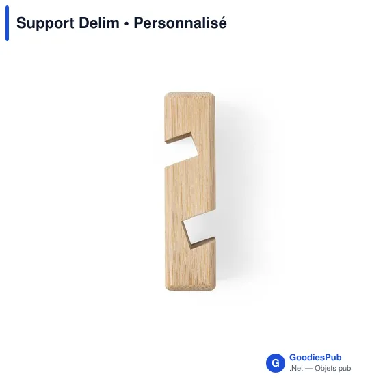 Support Delim personnalisable en bambou pour appareils mobilesavec logo - Image 2