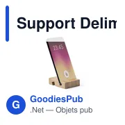 Support Delim personnalisable en bambou pour appareils mobilesavec logo - Miniature 3