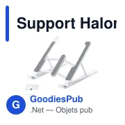 Support d'ordinateur portable personnalisable avec logo - Halom - Miniature 1