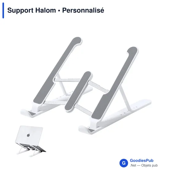 Support d'ordinateur portable personnalisable avec logo - Halom - Image 1