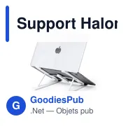 Support d'ordinateur portable personnalisable avec logo - Halom - Miniature 7