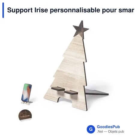 Support Irise personnalisable pour smartphone avec logo