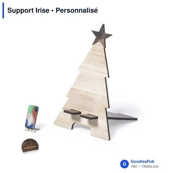 Support Irise personnalisable pour smartphone avec logo - Image 1