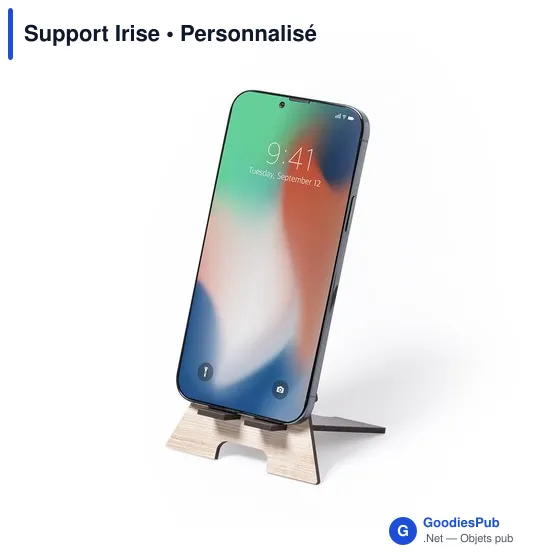 Support Irise personnalisable pour smartphone avec logo - Image 2