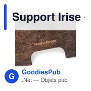 Support Irise personnalisable pour smartphone avec logo - Miniature 5