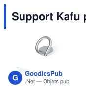 Support Kafu personnalisable pour smartphone avec logo - Miniature 1