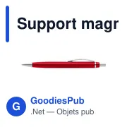Support magnétique personnalisable avec stylo bille Rafaelavec logo - Miniature 2