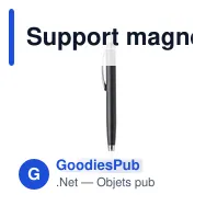 Support magnétique personnalisable avec stylo bille Rafaelavec logo - Miniature 12