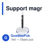 Support magnétique personnalisable avec stylo bille Rafaelavec logo - Miniature 3