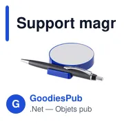 Support magnétique personnalisable avec stylo bille Rafaelavec logo - Miniature 5