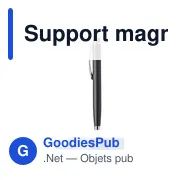 Support magnétique personnalisable avec stylo bille Rafaelavec logo - Miniature 6