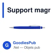Support magnétique personnalisable avec stylo bille Rafaelavec logo - Miniature 8