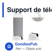 Support de téléphone personnalisable orientable à 270° avec logo - Photo - Miniature 1
