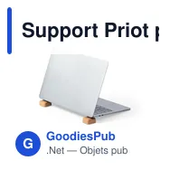 Support Priot personnalisable pour ordinateur avec logo - Miniature 3