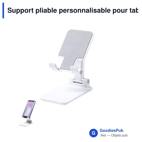 Support pliable personnalisable pour tablette et smartphone - Revitonavec logo
