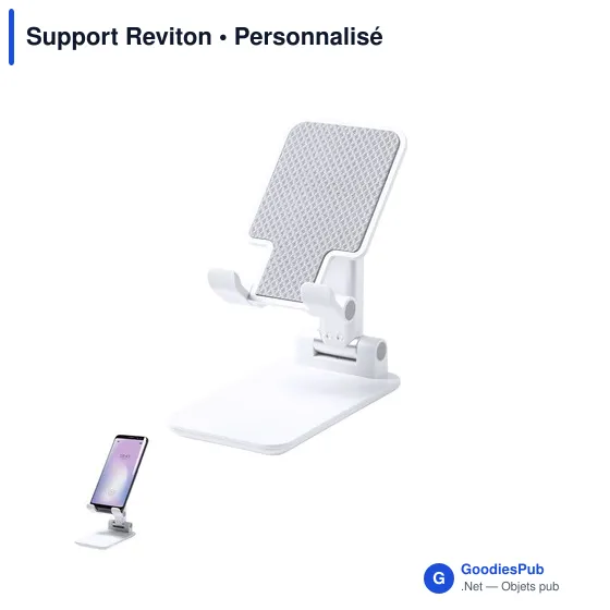 Support pliable personnalisable pour tablette et smartphone - Revitonavec logo - Image 1