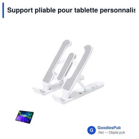 Support pliable pour tablette personnalisable avec logo - Winslu
