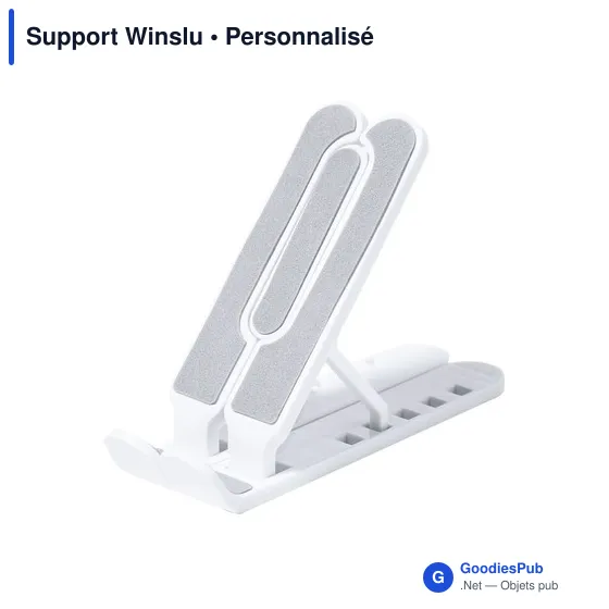 Support pliable pour tablette personnalisable avec logo - Winslu - Image 3