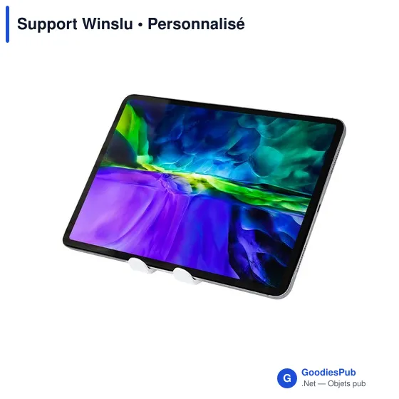 Support pliable pour tablette personnalisable avec logo - Winslu - Image 6