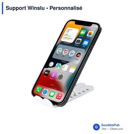 Support pliable pour tablette personnalisable avec logo - Winslu - Image 7