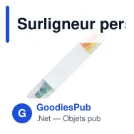 Surligneur personnalisable multicolore en ABS avec logo - 4 en 1 - Miniature 2