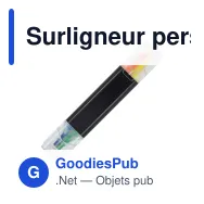 Surligneur personnalisable multicolore en ABS avec logo - 4 en 1 - Miniature 3