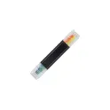 Variante Noir - Surligneur personnalisable multicolore en ABS avec logo - 4 en 1