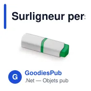 Surligneur personnalisable mini 7,5 cm en ABS avec logo - Mini - Miniature 2