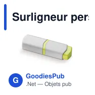 Surligneur personnalisable mini 7,5 cm en ABS avec logo - Mini - Miniature 3