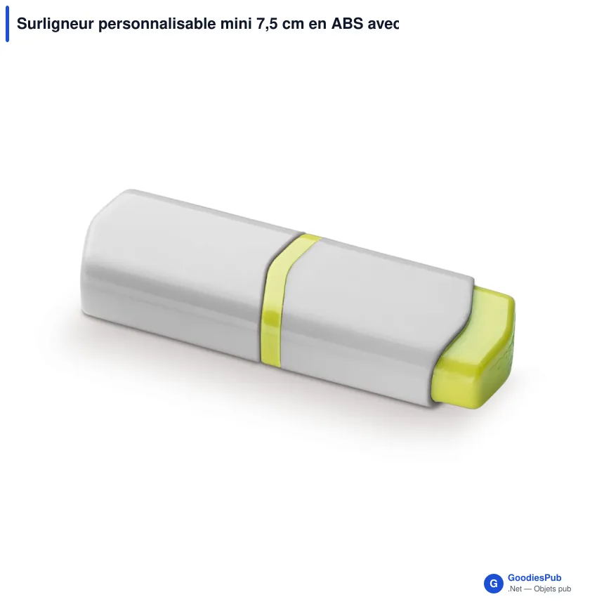 Surligneur personnalisable mini 7,5 cm en ABS avec logo - Mini - Image 3