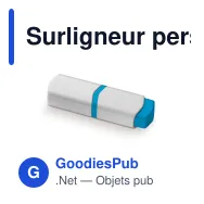 Surligneur personnalisable mini 7,5 cm en ABS avec logo - Mini - Miniature 4