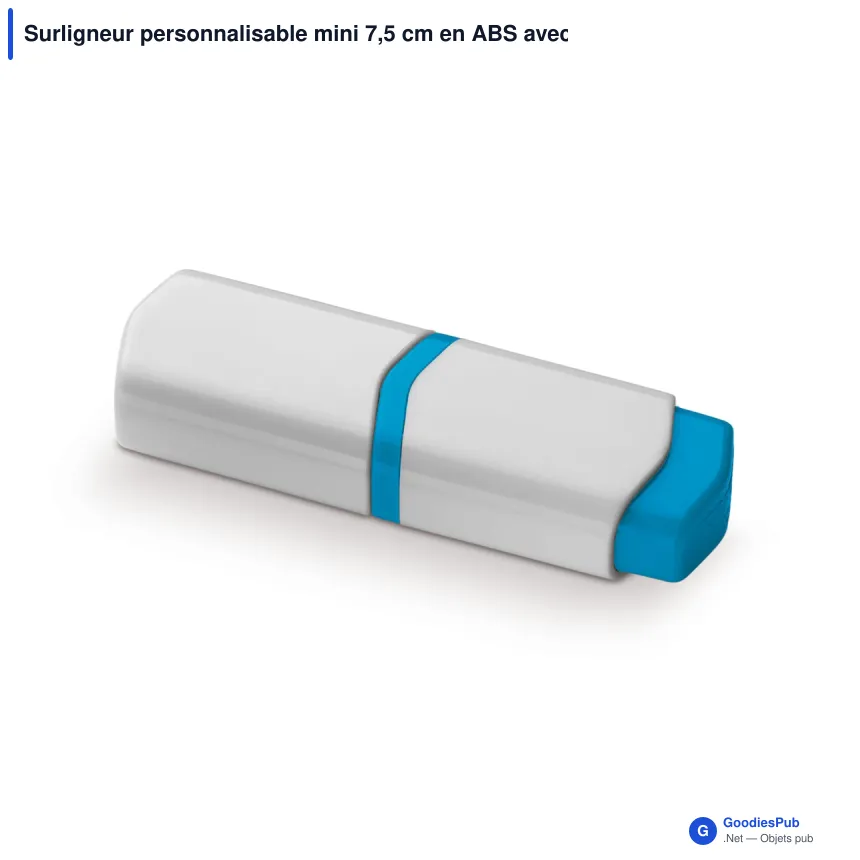 Surligneur personnalisable mini 7,5 cm en ABS avec logo - Mini - Image 4
