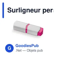 Surligneur personnalisable mini 7,5 cm en ABS avec logo - Mini - Miniature 5