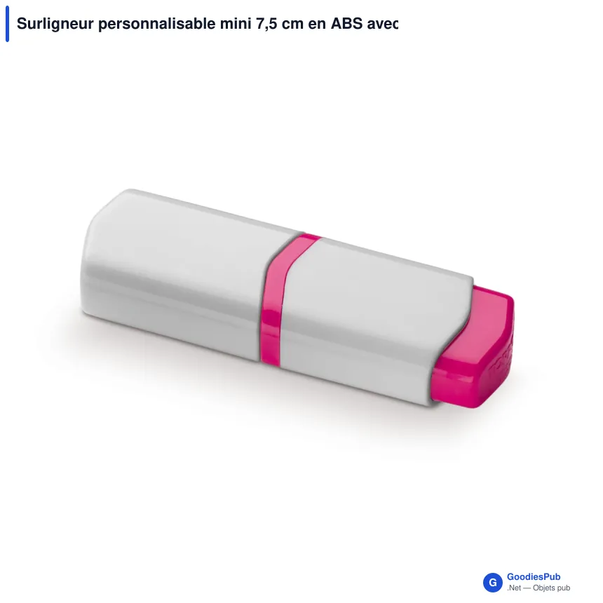 Surligneur personnalisable mini 7,5 cm en ABS avec logo - Mini - Image 5