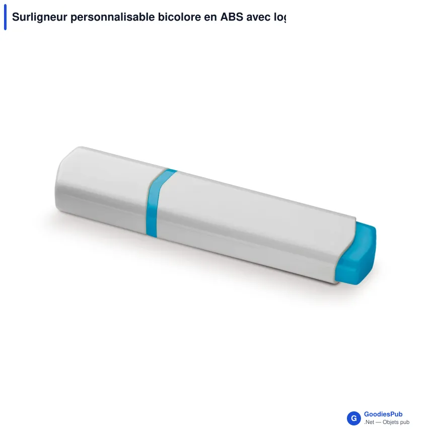 Surligneur personnalisable bicolore en ABS avec logo - Duo - Image 2