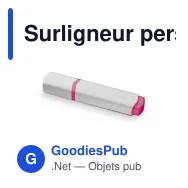 Surligneur personnalisable bicolore en ABS avec logo - Duo - Miniature 3