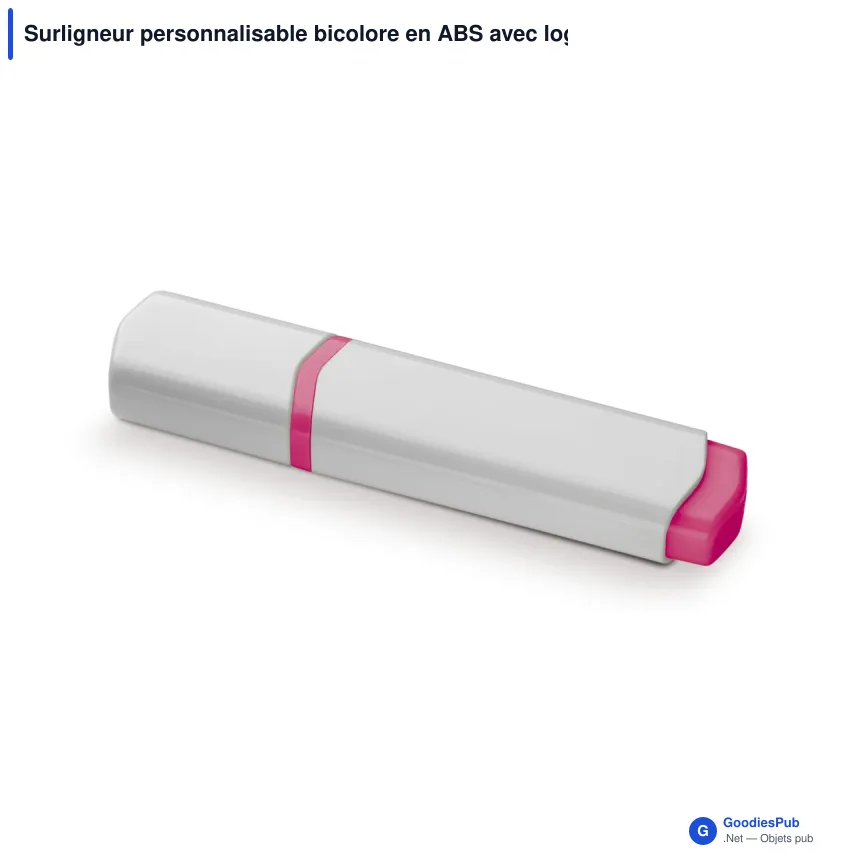 Surligneur personnalisable bicolore en ABS avec logo - Duo - Image 3