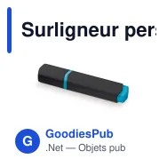 Surligneur personnalisable bicolore en ABS avec logo - Duo - Miniature 4