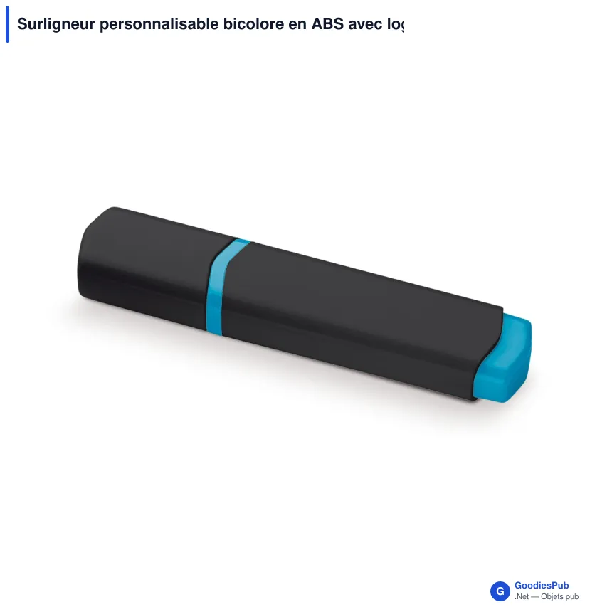 Surligneur personnalisable bicolore en ABS avec logo - Duo - Image 4