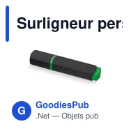Surligneur personnalisable bicolore en ABS avec logo - Duo - Miniature 5
