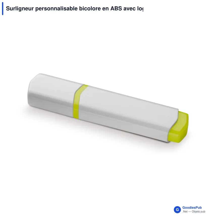 Surligneur personnalisable bicolore en ABS avec logo - Duo - Image 7