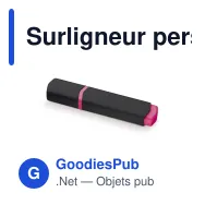 Surligneur personnalisable bicolore en ABS avec logo - Duo - Miniature 8