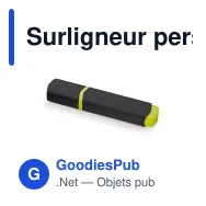 Surligneur personnalisable bicolore en ABS avec logo - Duo - Miniature 9