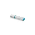Variante Blanc / Bleu - Surligneur personnalisable bicolore en ABS avec logo - Duo