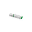 Variante Blanc / vert - Surligneur personnalisable bicolore en ABS avec logo - Duo