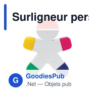 Surligneur personnalisable en forme de bonhomme avec logo - Bonhomme - Miniature 2