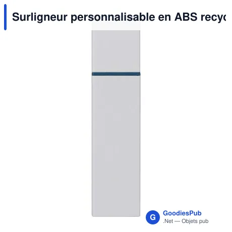 Surligneur personnalisable en ABS recyclé avec logo - Kavi