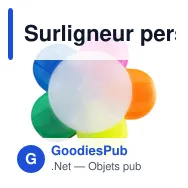 Surligneur personnalisable en plastique avec logo - Brodie - Miniature 1